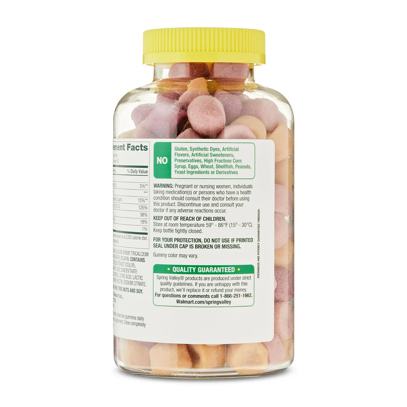 Spring Valley Calcium 500 mg Plus Vitamin D 25 mcg Bone Health 100 Count