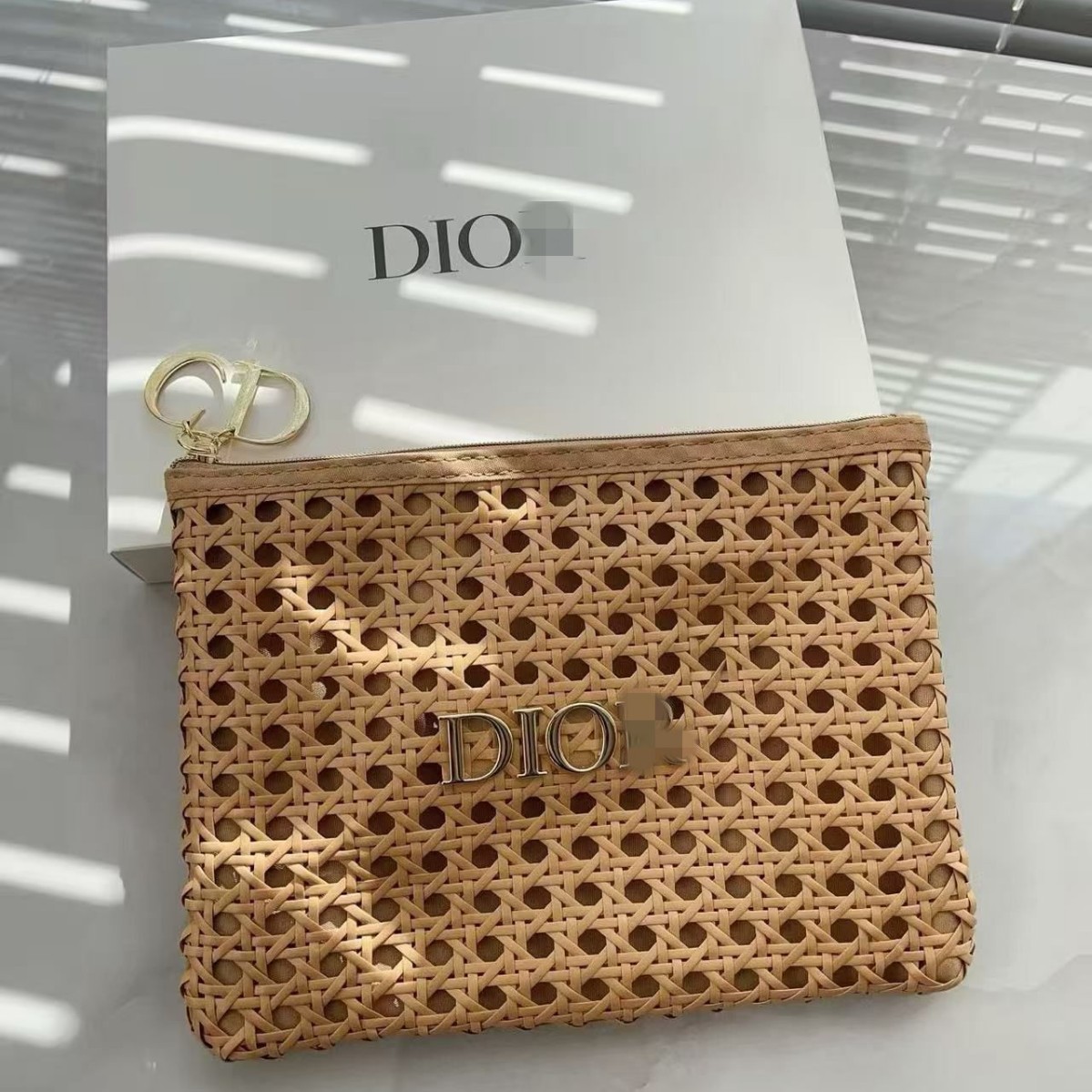 2026 Summer Limited Edition Rattan Beige Cosmetic Pouch Storage Bag