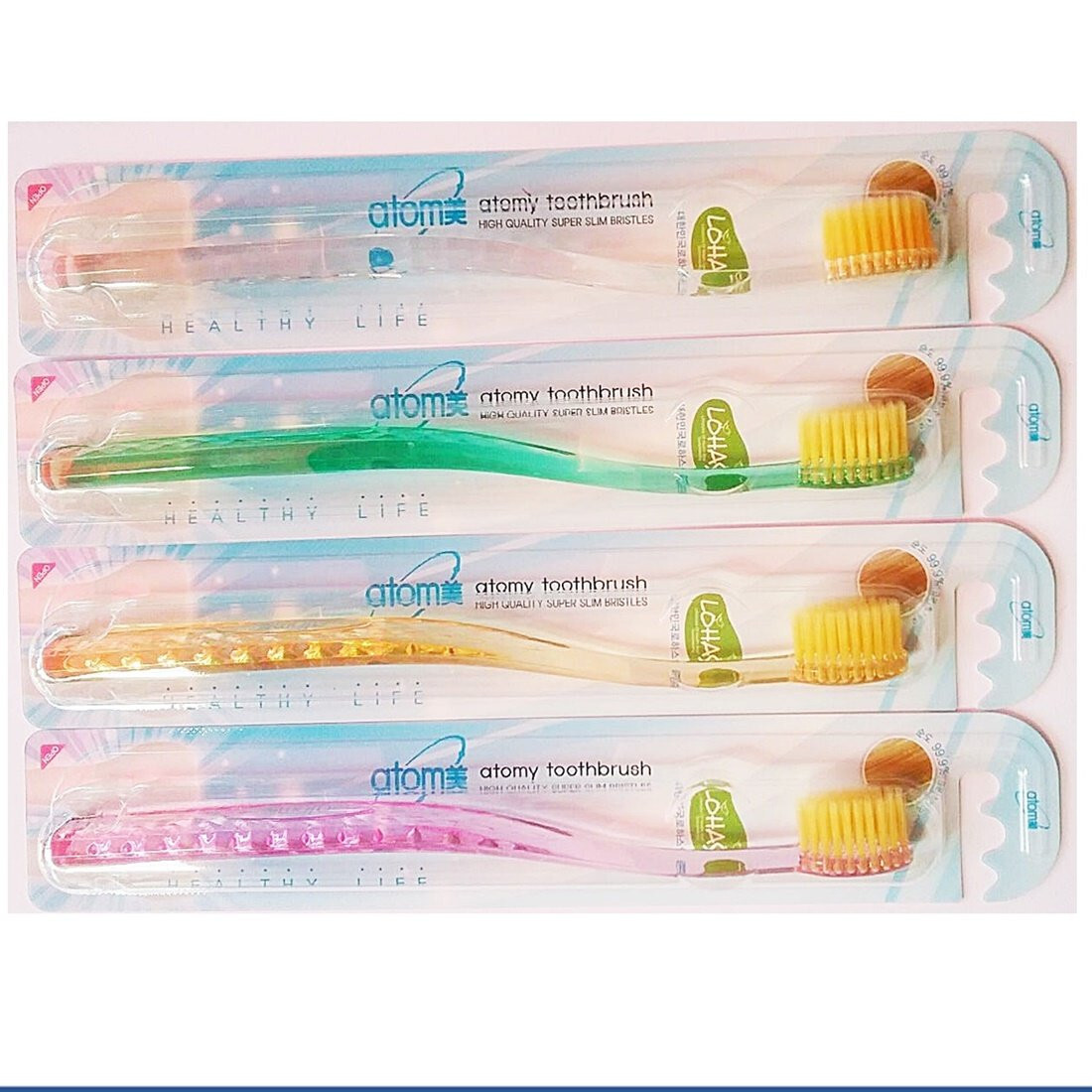 ATOMY Toothbrush High Quality Super Slim Bristles SOFT Souple Set of 4 pcs