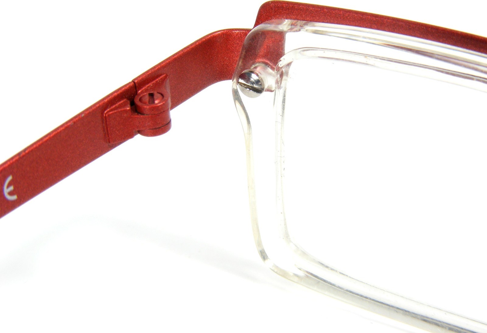 Unknown 1006-05 Red / Clear Full Rim Eyeglasses Glasses Frame 51-18-135 Italy