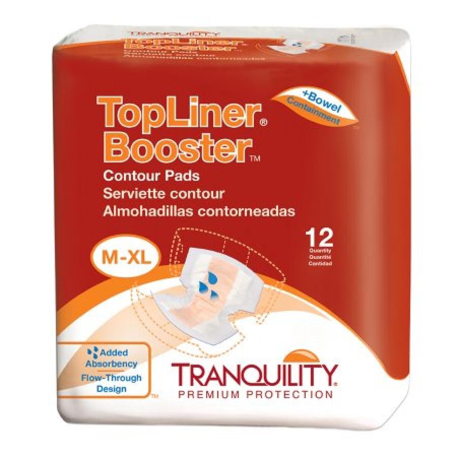 Tranquility TopLiner Booster Pad Adult Unisex One Size 21.5″ Heavy Absorb 120
