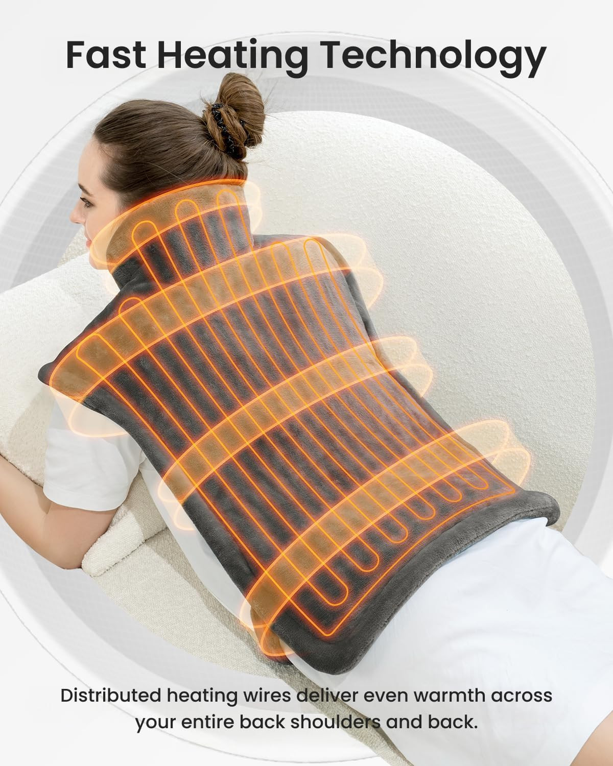 RENPHO Fathers Day Dad Gifts, Electric Heating Pad – 6 Heat Levels for Neck Shou