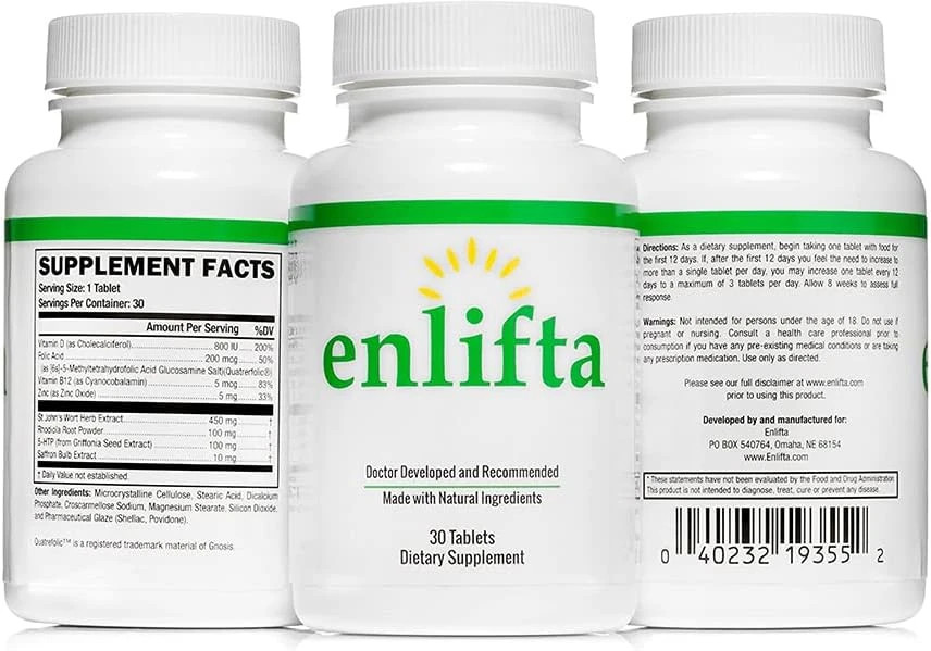 enlifta- natural ingredient supplements for mood. Boost Serotonin and Dopamine