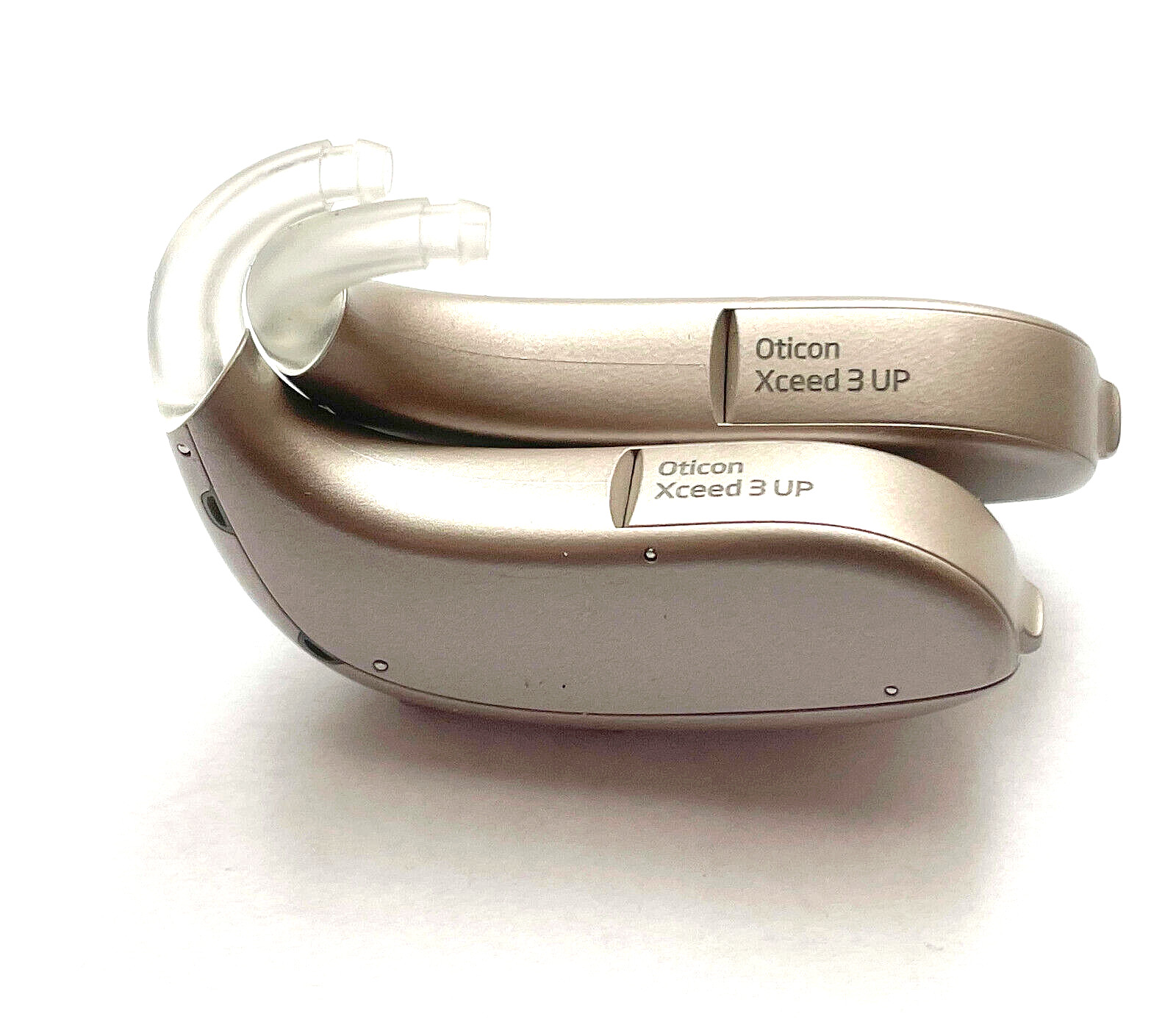 Used, Pair of Oticon Xceed 3UP behind the ear BTE Beige color – USA Shipping