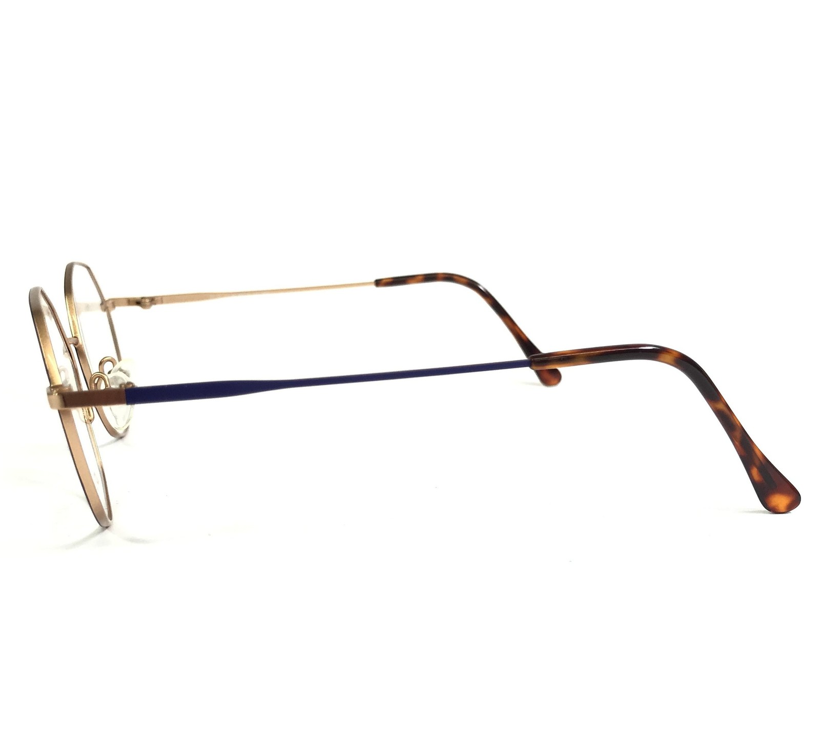 Dutz Eyeglasses Frames DK192 Col 45 Blue Matte Gold Tortoise Octagonal 46-18-130