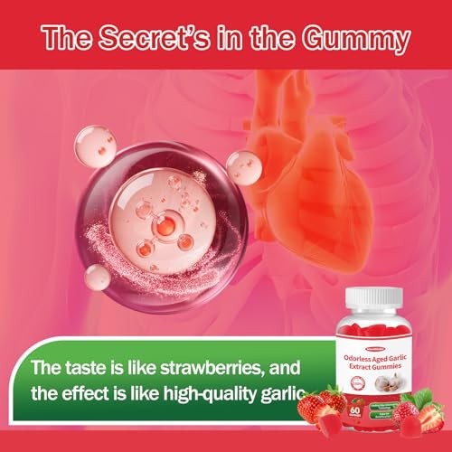 Odorless Aged Garlic Extract Gummies,Organic 2-Year Garlic Supplement for