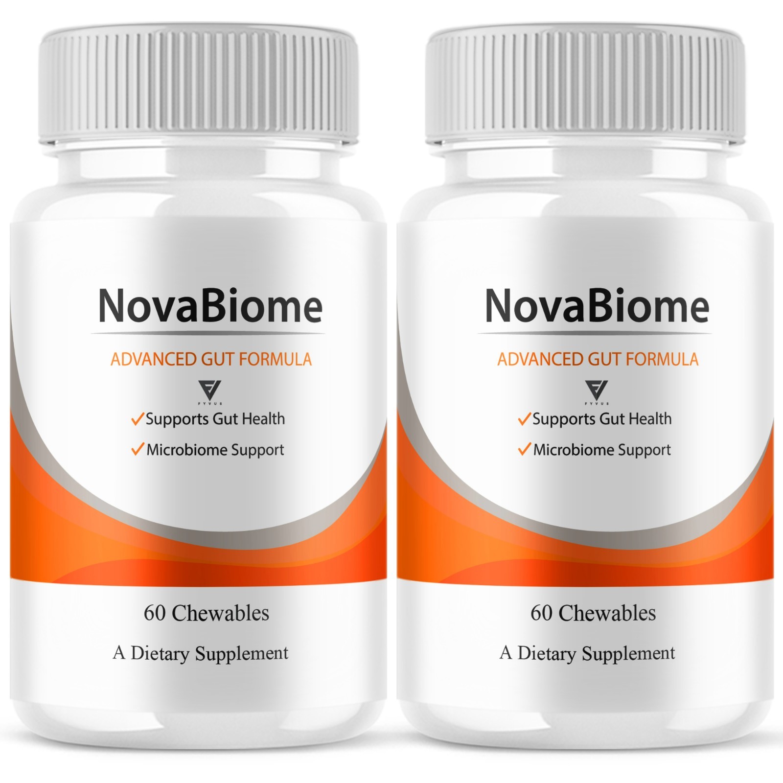 (2 Pack) NovaBiome Advanced Gut Formula, Nova Biom Daily Support (120 Chewables)