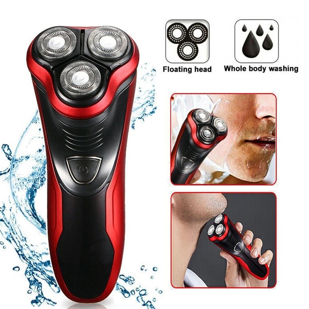 Men’s Razor Rotary Waterproof Electric Shaver Pop-Up Trimmer Wet Dry Cordless US