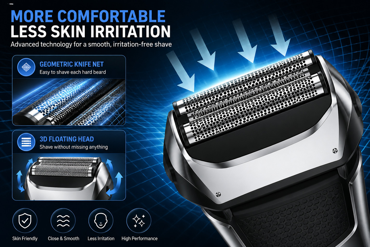 Electric Razor for Men,Shavers for Men Electric Razor Wet Dry