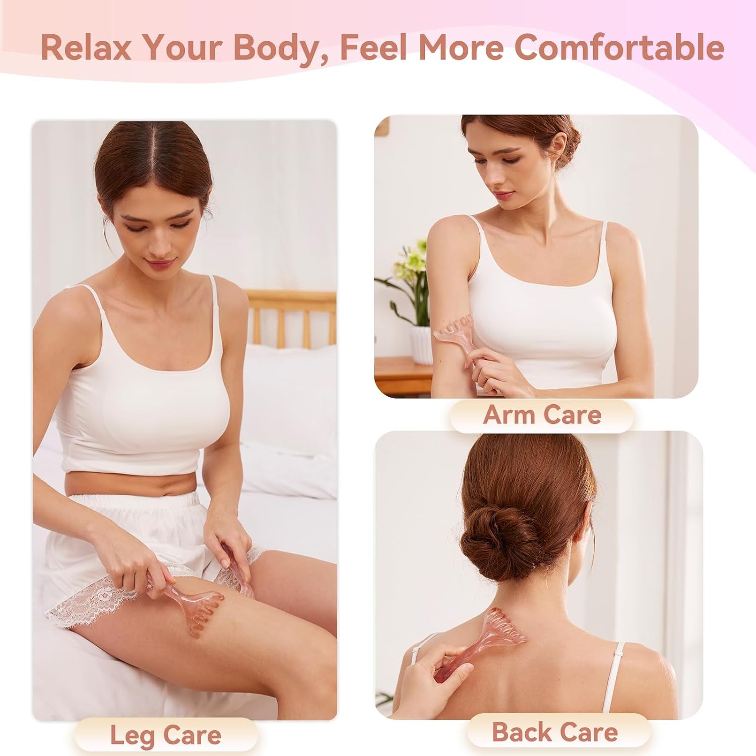 3pcs Scalp Massage Tool Head Massager Gua Sha Comb for Face/Neck/Body/Eye