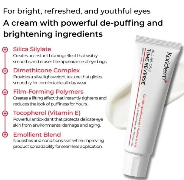 Koriderm Time Reverse Cream, Koriderm Cream for Face for All Skin Types-50ml
