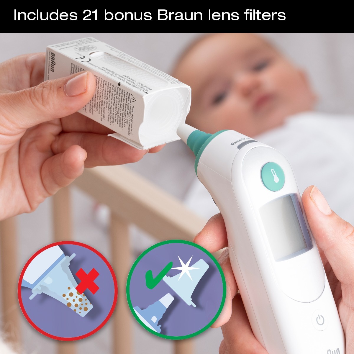 Braun ThermoScan 5 Digital Ear Thermometer for all ages, IRT6020US, White