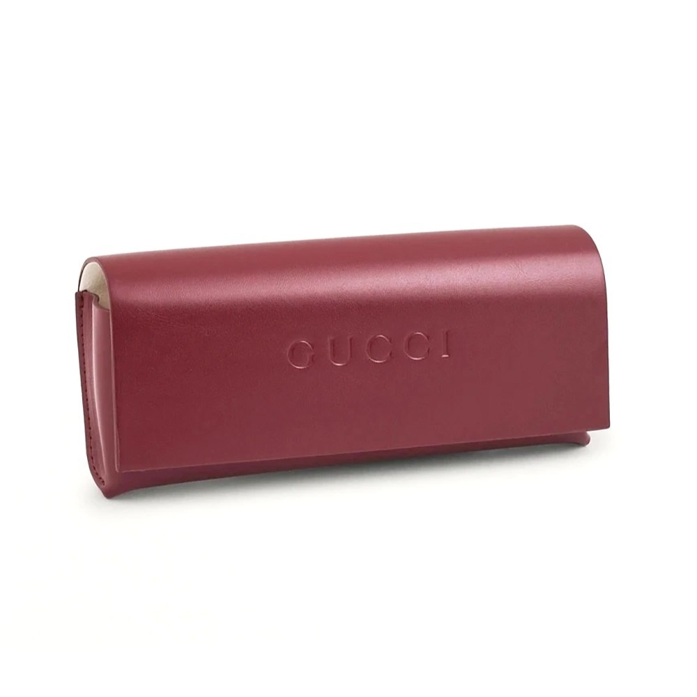 Gucci Burgundy Red Soft Leather Sunglasses Eyeglasses Case with Cloth & GiftBOX