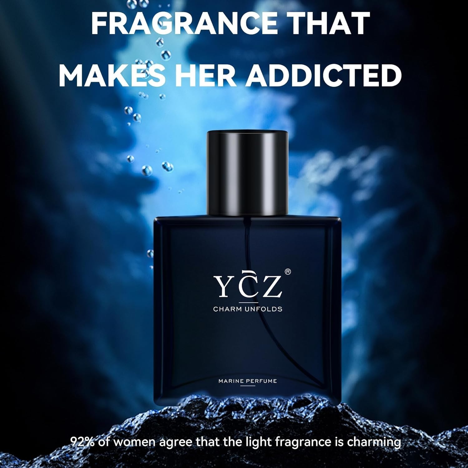 Ycz Charm Unfolds Marine Perfume for Men Long Lasting Fragrance Gift 1.7oz(50ml)