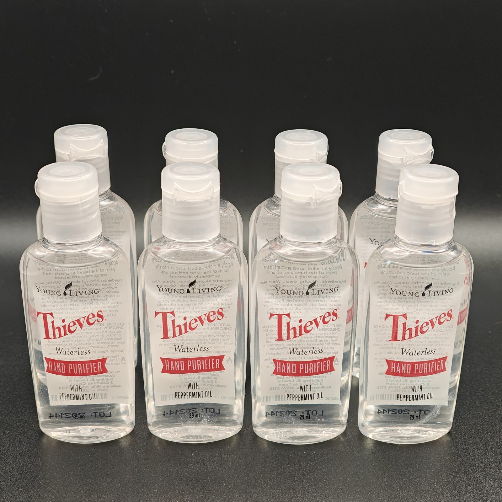 8 Pack Young Living Thieves Waterless Hand Sanitizer 1 FL Oz 29ml Each Free Ship
