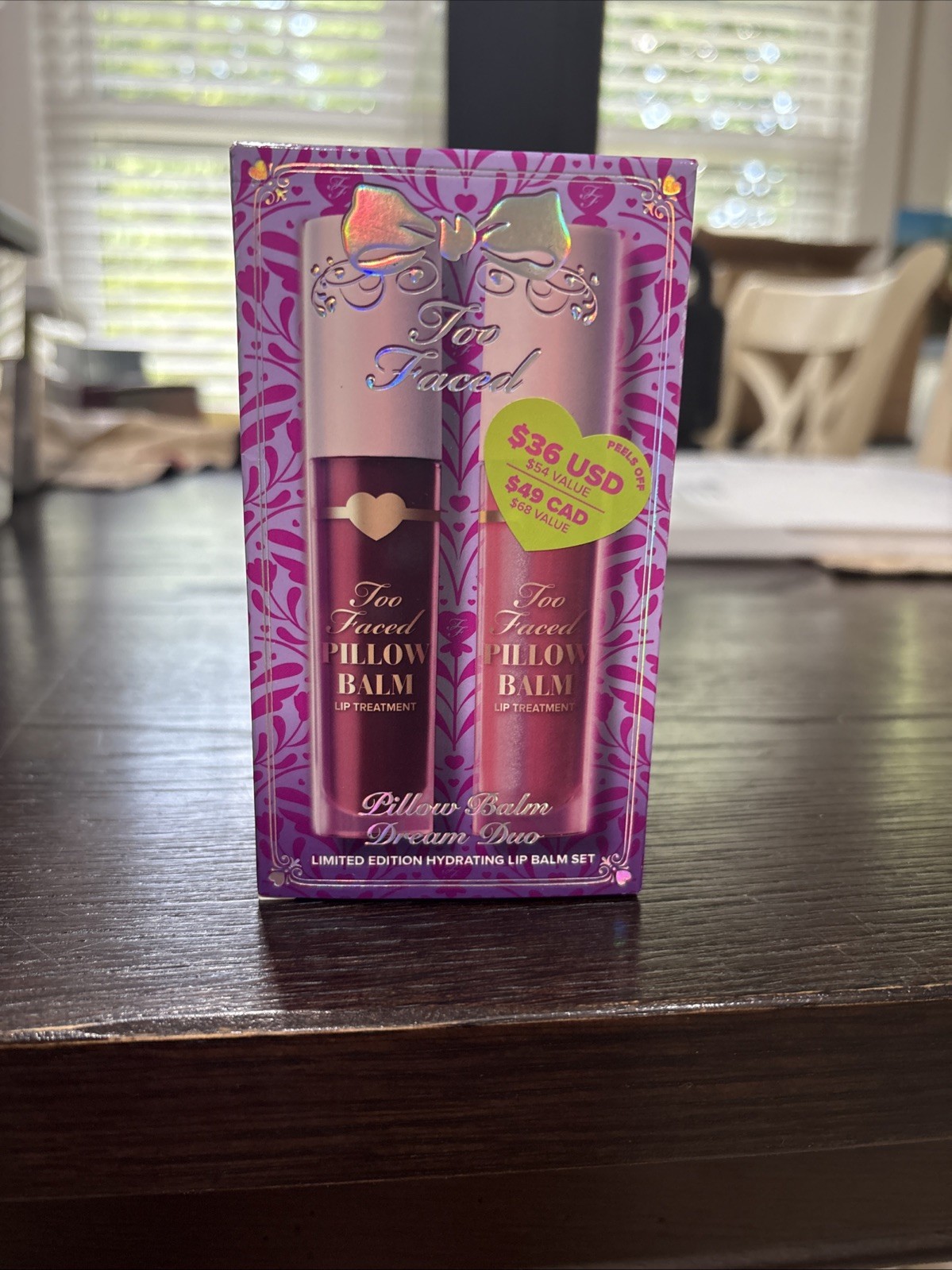 Too Faced New Pillow Balm Dream Duo Berry Jam & Fairy Kiss 2 Lip Balms Lipgloss