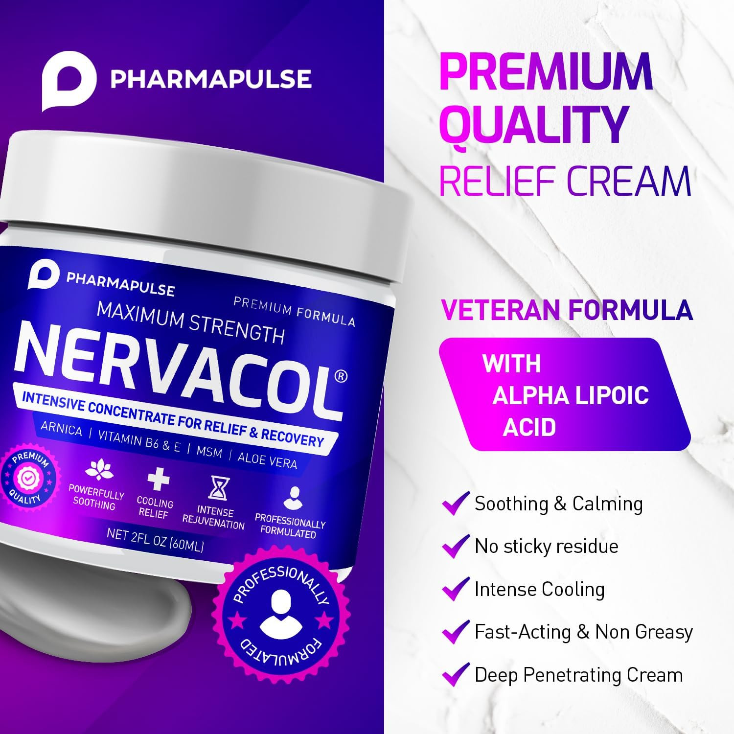 Neuropathy Cream – Maximum Strength for Feet, Hands, Legs, Toes, Lower Back – Al