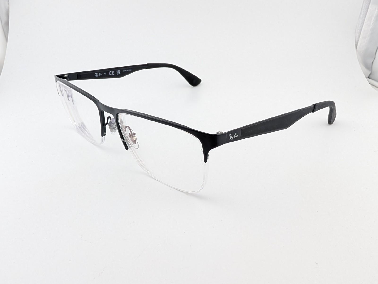 Ray Ban Eyeglasses, Frames Only, RB 6335 2503, 56-17-145, Black, Half Rim