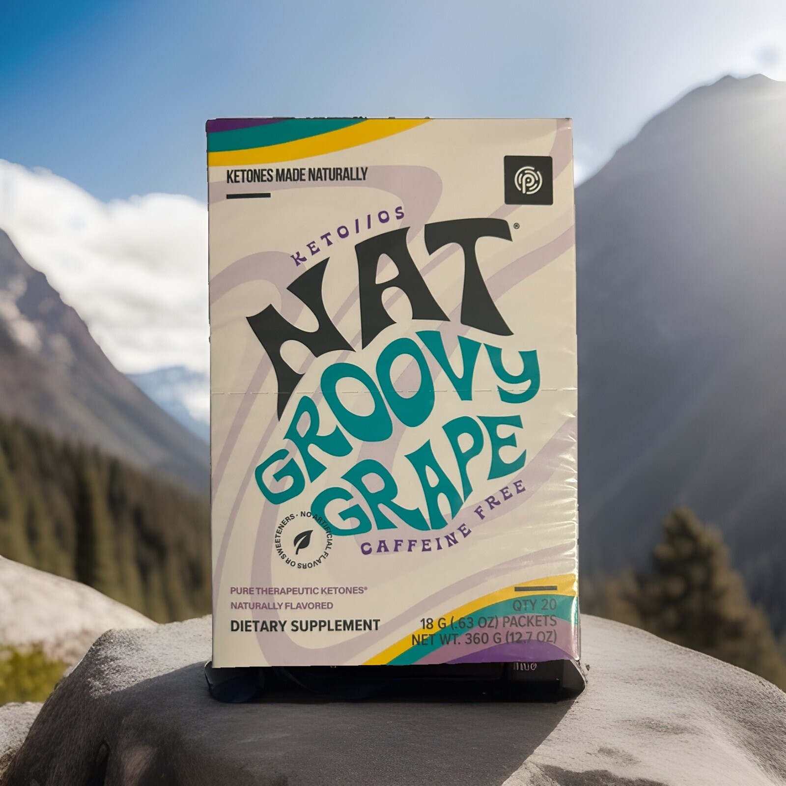 PRUVIT Keto OS NAT Ketones Groovy Grape Caffeine Free. 20 PACKS Free Shipping.