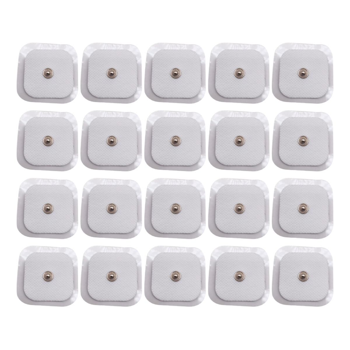 Snap Electrode Pads 2×2” Replacement fit TENS Unit Pulse Massager Self Adhesive