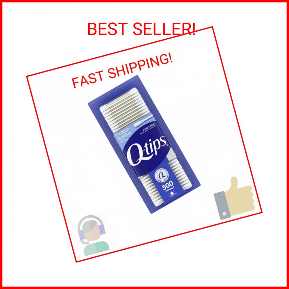 Q-tips Cotton Swabs, Original, For Home, First Aid and Beauty, 100% Cotton, 500