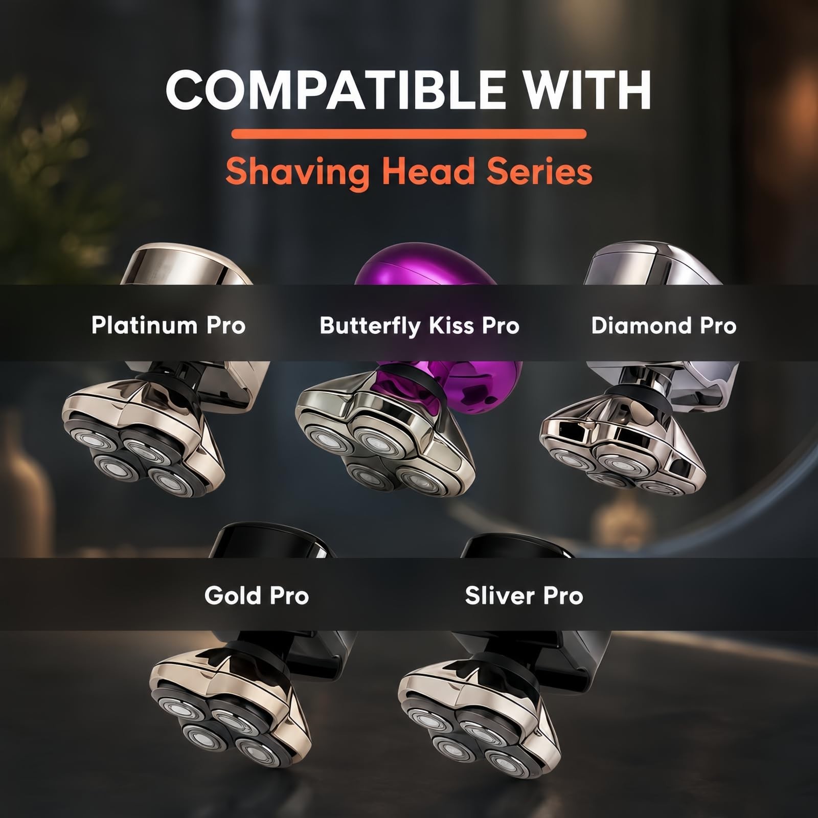 3 Pack Pro 4 Shaver Replacement Heads | Compatible Foil Blades for Pitbull Serie