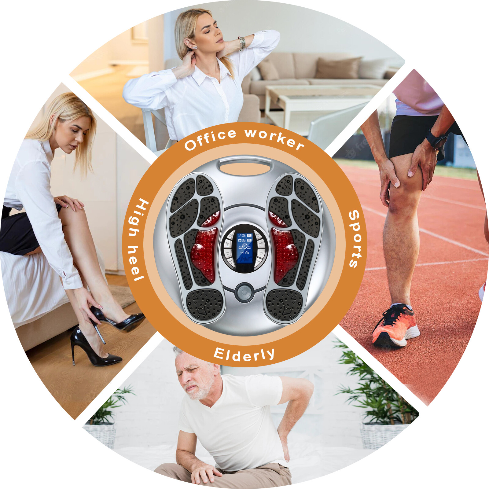 EMS Foot Circulation System & Nerve Muscle Stimulator TENS Unit for Neuropathy