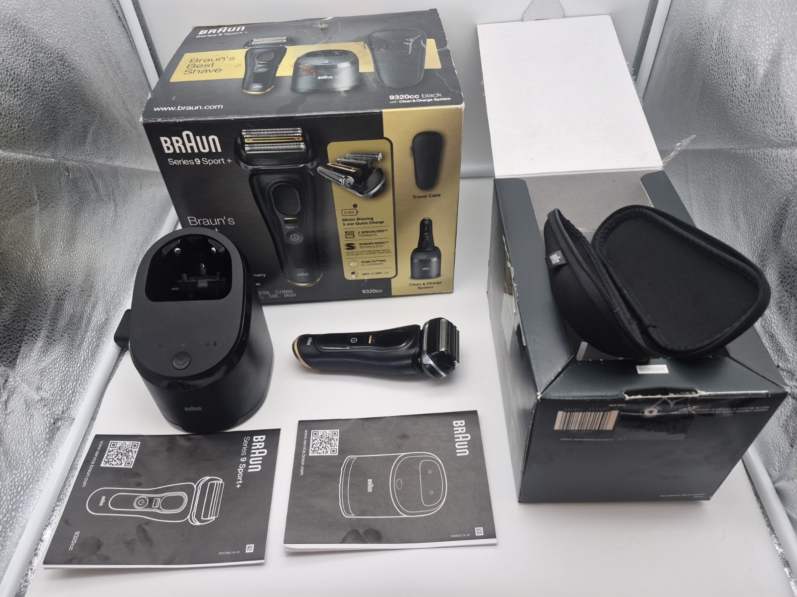 Braun Series 9 Sport+ 9310cc Wet & Dry – Tested Working – (See Video!)