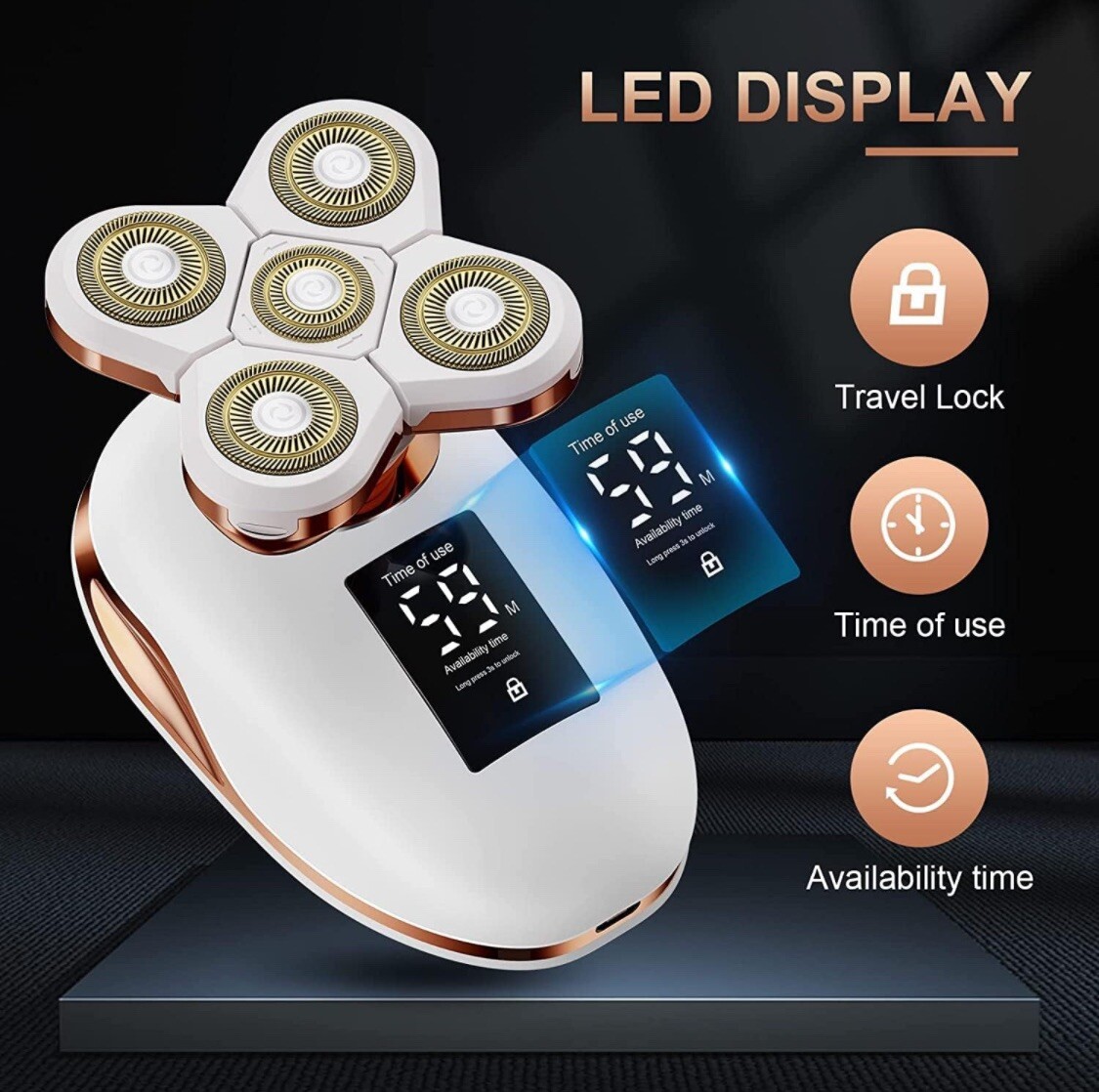 Electric Razor Shaver Women Facial Hair Removal under Arms Legs Pubic Bikini