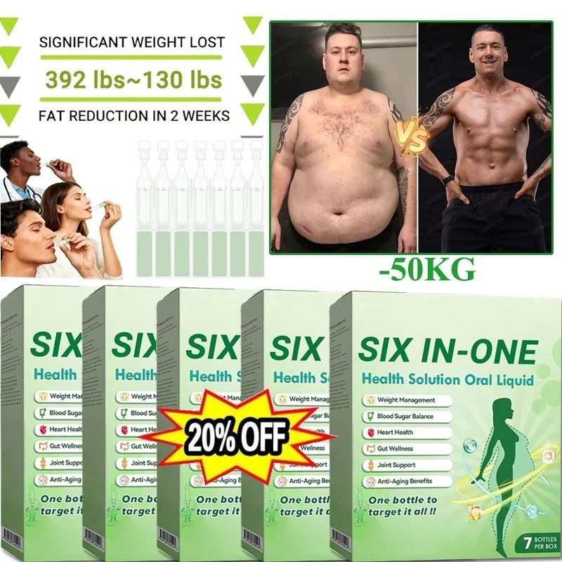 Six-in-One Health Solution Oral Liquid,one Bottle to Target It All HOT