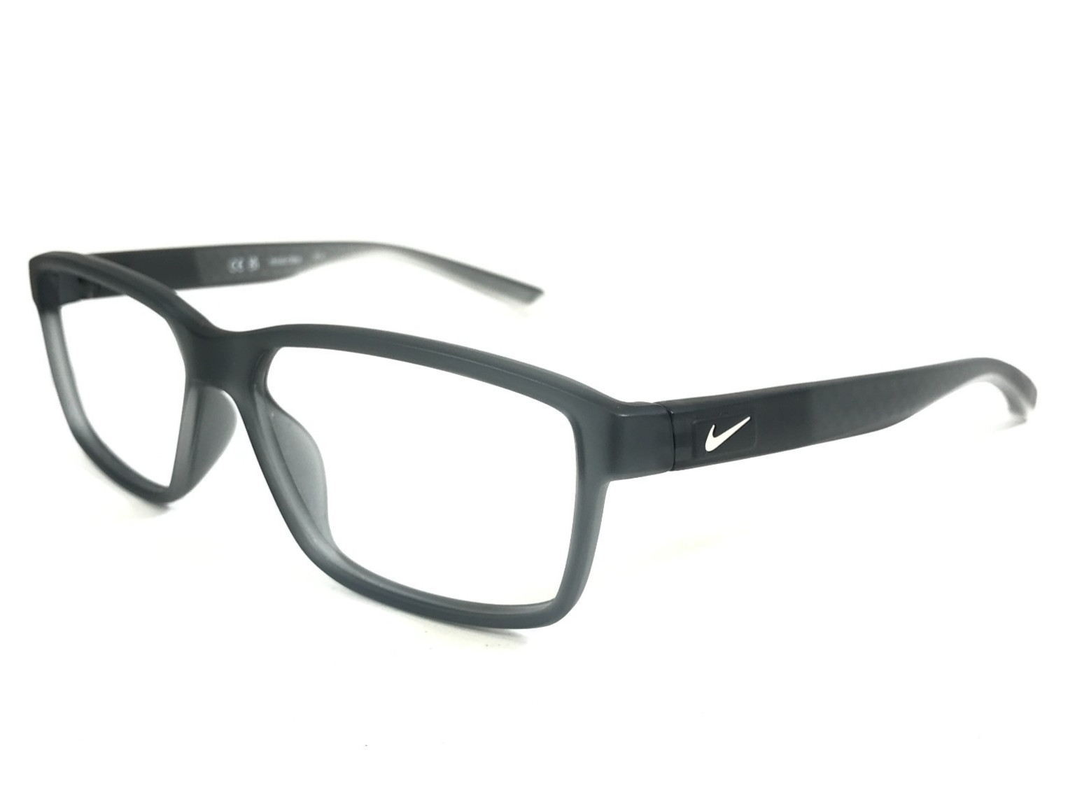 Nike Eyeglasses Frames 7092 068 Matte Gray Rectangle Full Rim 55-14-140