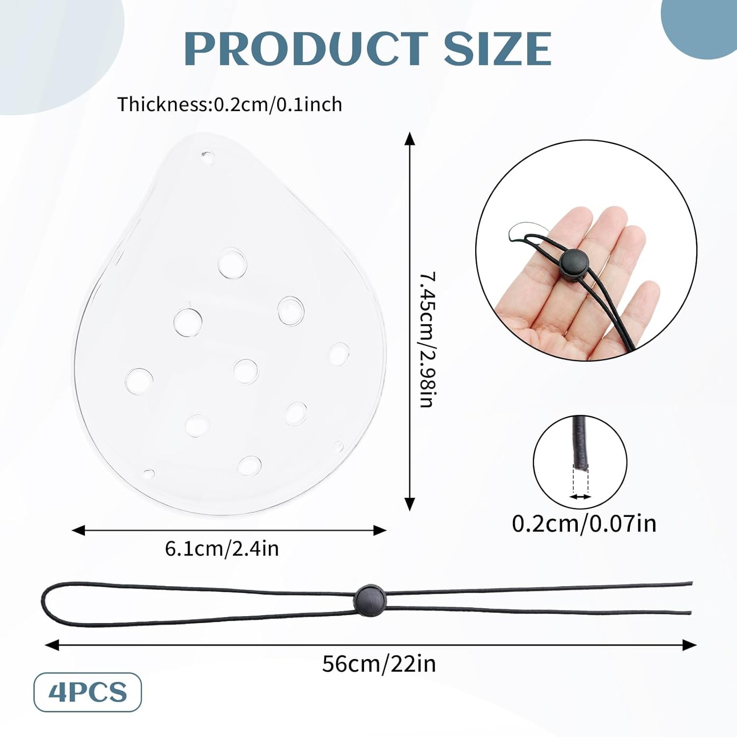 4 Pcs Clear Eye Shield after Surgery, Clear Eye Patch Hard Cover