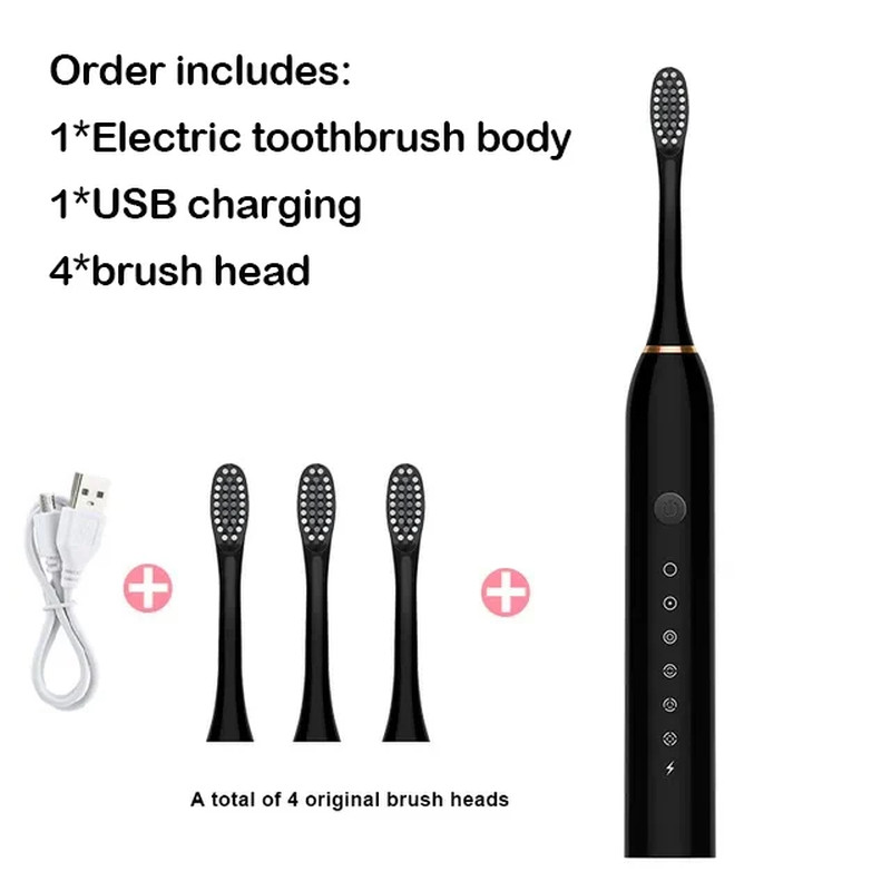 Sonic Electric Toothbrush USB Rechargeable with Heads US