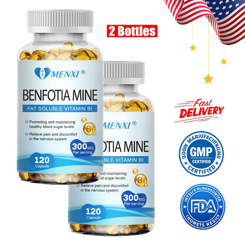240 Benfotiamine Capsules 300mg Fat Soluble Thiamine Vit B1 NON-GMO,Gluten Free