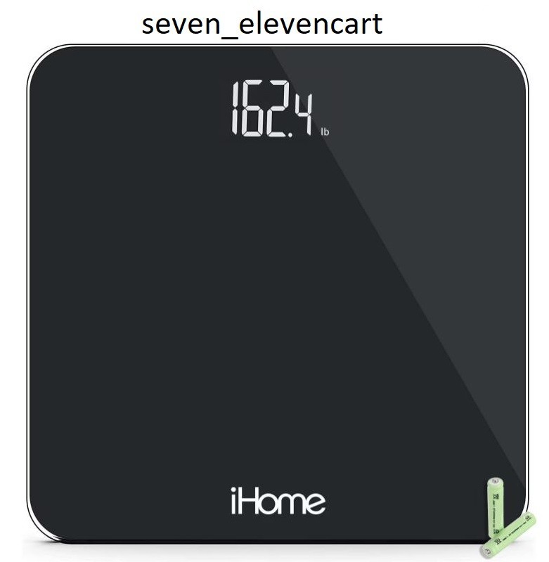 Digital Battery Powered Bathroom Scale 397 lbs, Black