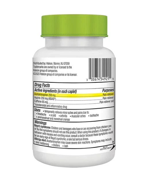 Excedrin Extra Strength Headache Pain Reliever 300 Caplets New Free Shipping