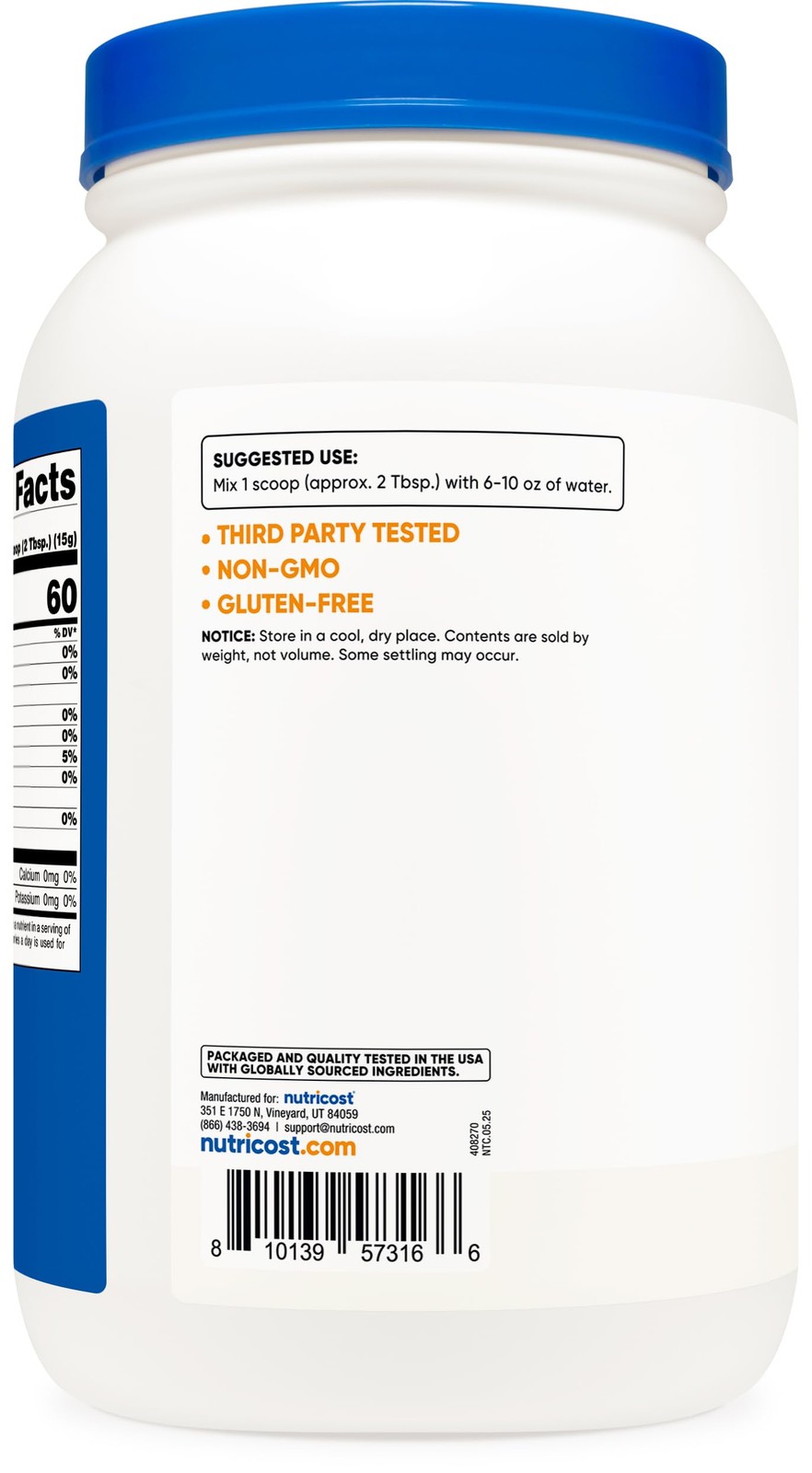 Nutricost Maltodextrin Powder 4LBS – Gluten Free, Non-GMO 4 Pound (Pack of 1)