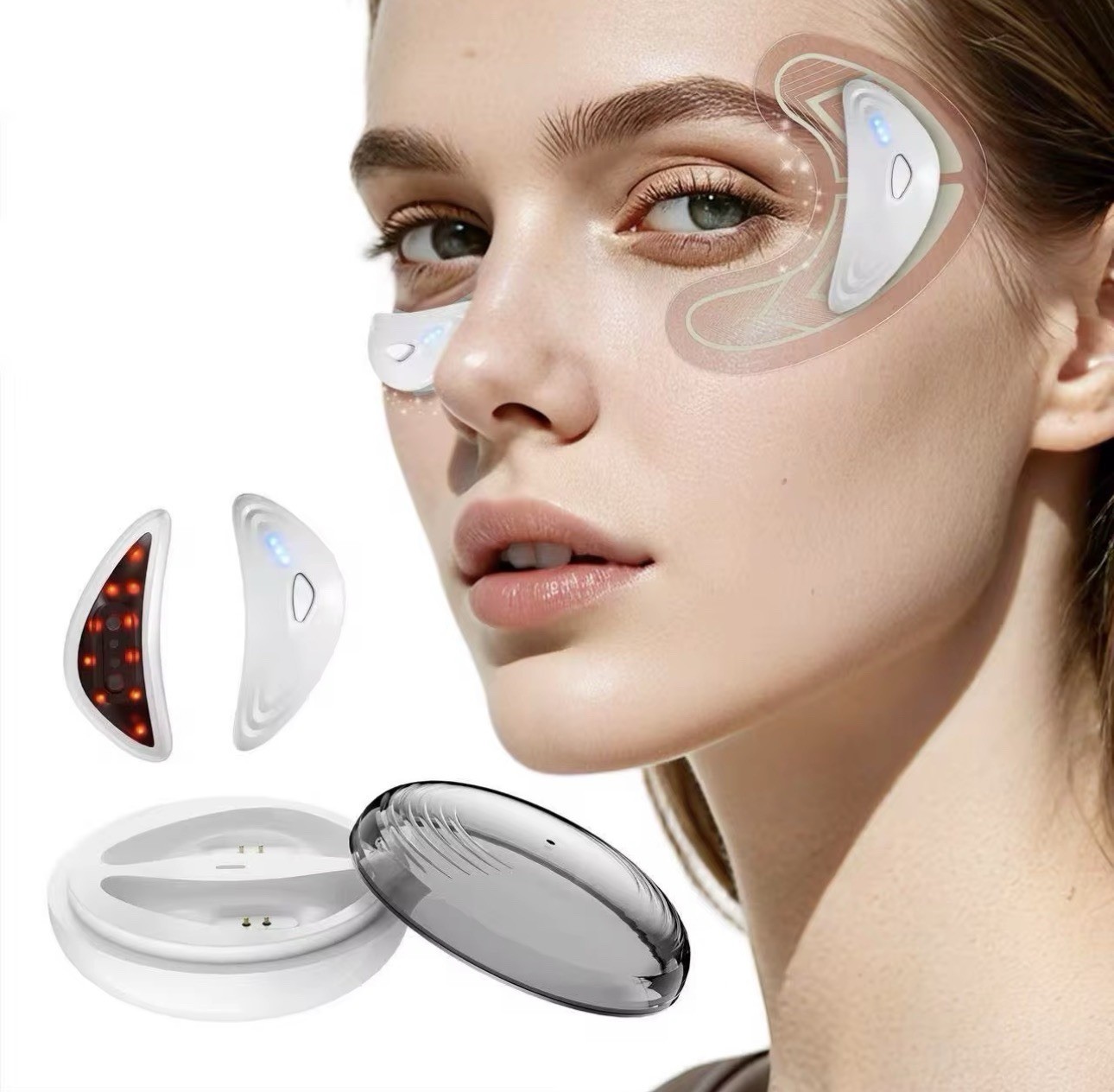 Portable Red Light Therapy Eye Massager | Under Eye Rejuvenation/Anti-Puffiness