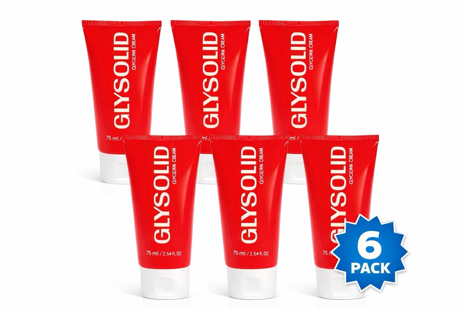 6 X Glysolid Glycerin Cream 75ml 6 Moisturizing Skin Care Dry Cracked Hands Body