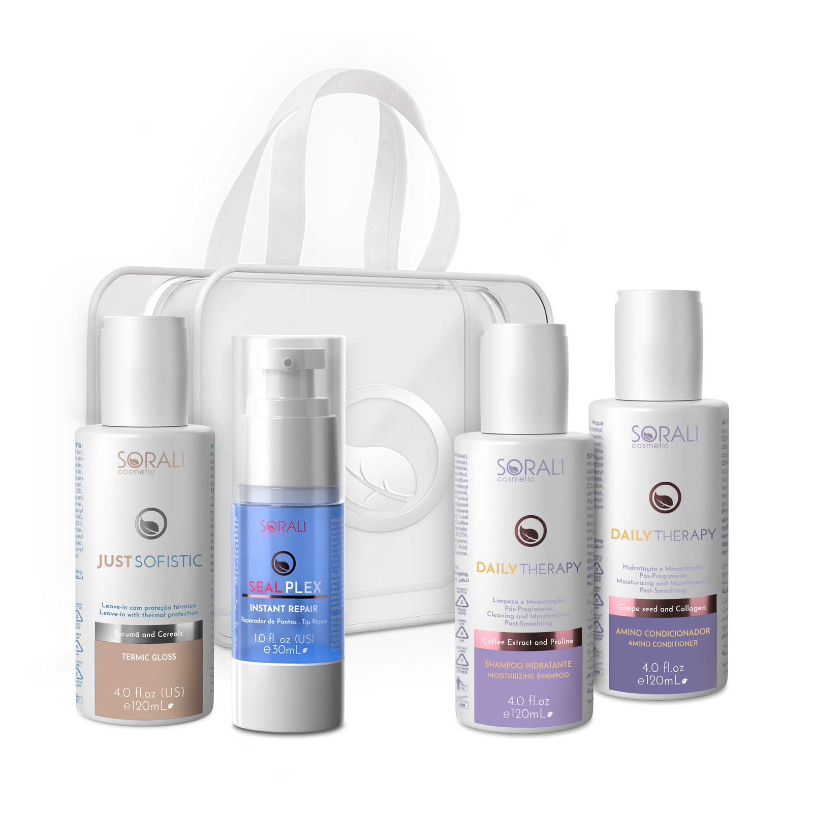 Kit da viaggio Sorali – Mini set per la cura dei capelli con shampoo e balsamo