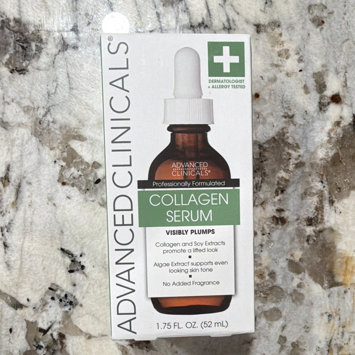 Advanced Clinicals Collagen + Hyaluronic Acid Hydrating Face Serum 1.75 fl oz