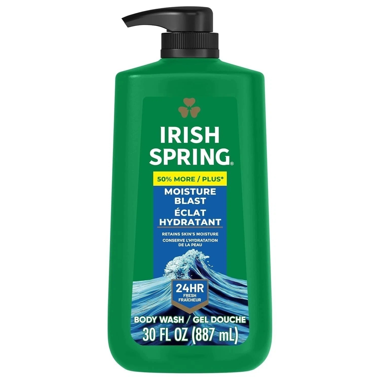 Irish Spring Mens Body Wash, Original Clean Body Wash for Men, Feel Fresh 30 oz