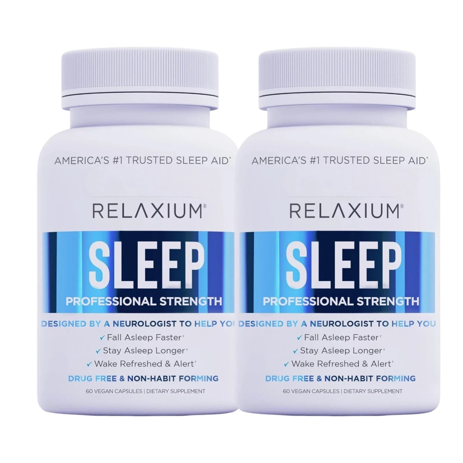 Relaxium 2-Pack Sleep Organic Dietary Supplement for Better Sleep (120 Capsules)