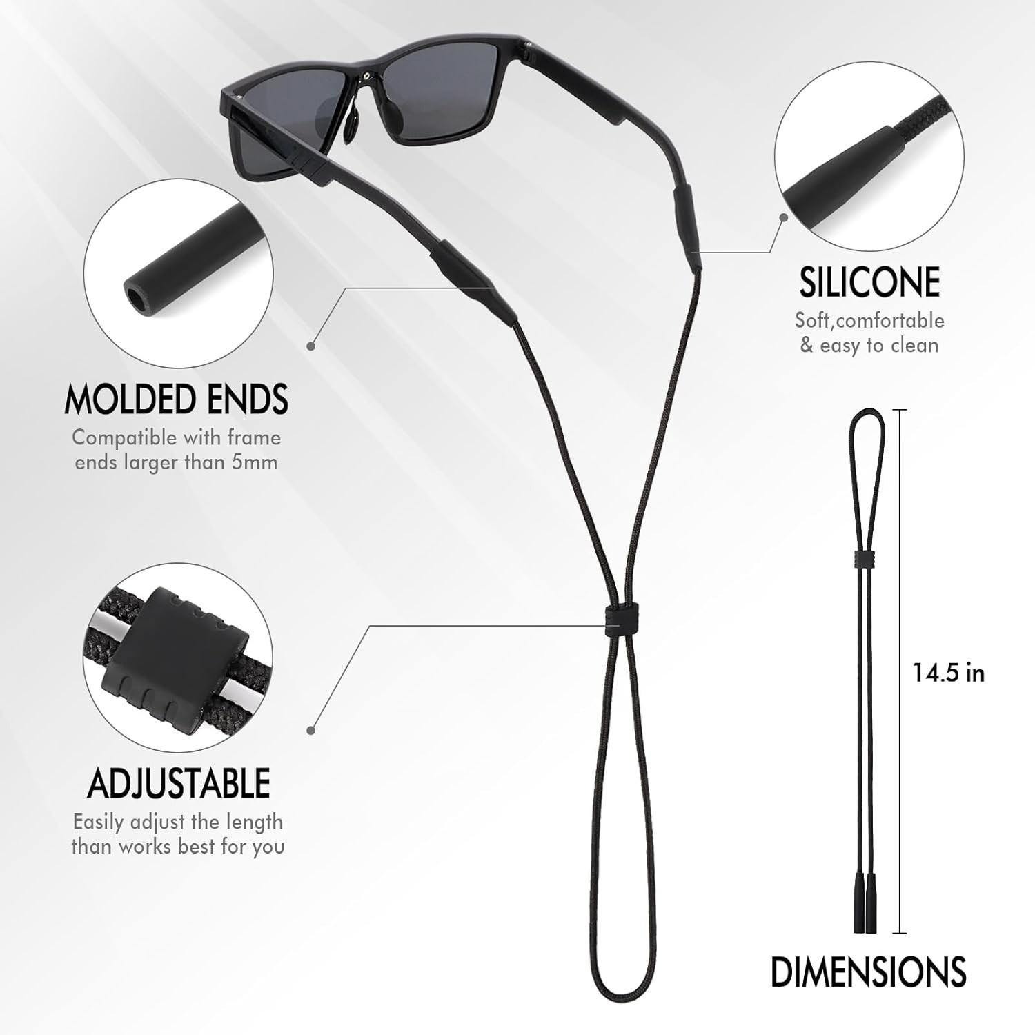 Universal Fit Adjustable Glass Strap Lanyard – Ideal for Outdoor Activities