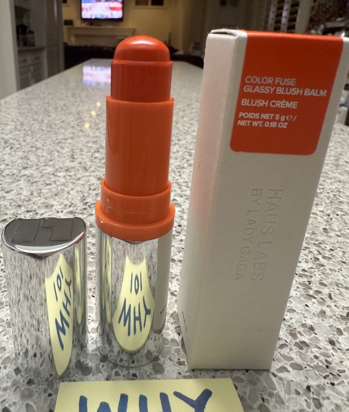 HAUS Lady Gaga Color Fuse Glassy Blush Balm GLASSY TANGELO .18oz/5g FULL SZ $34