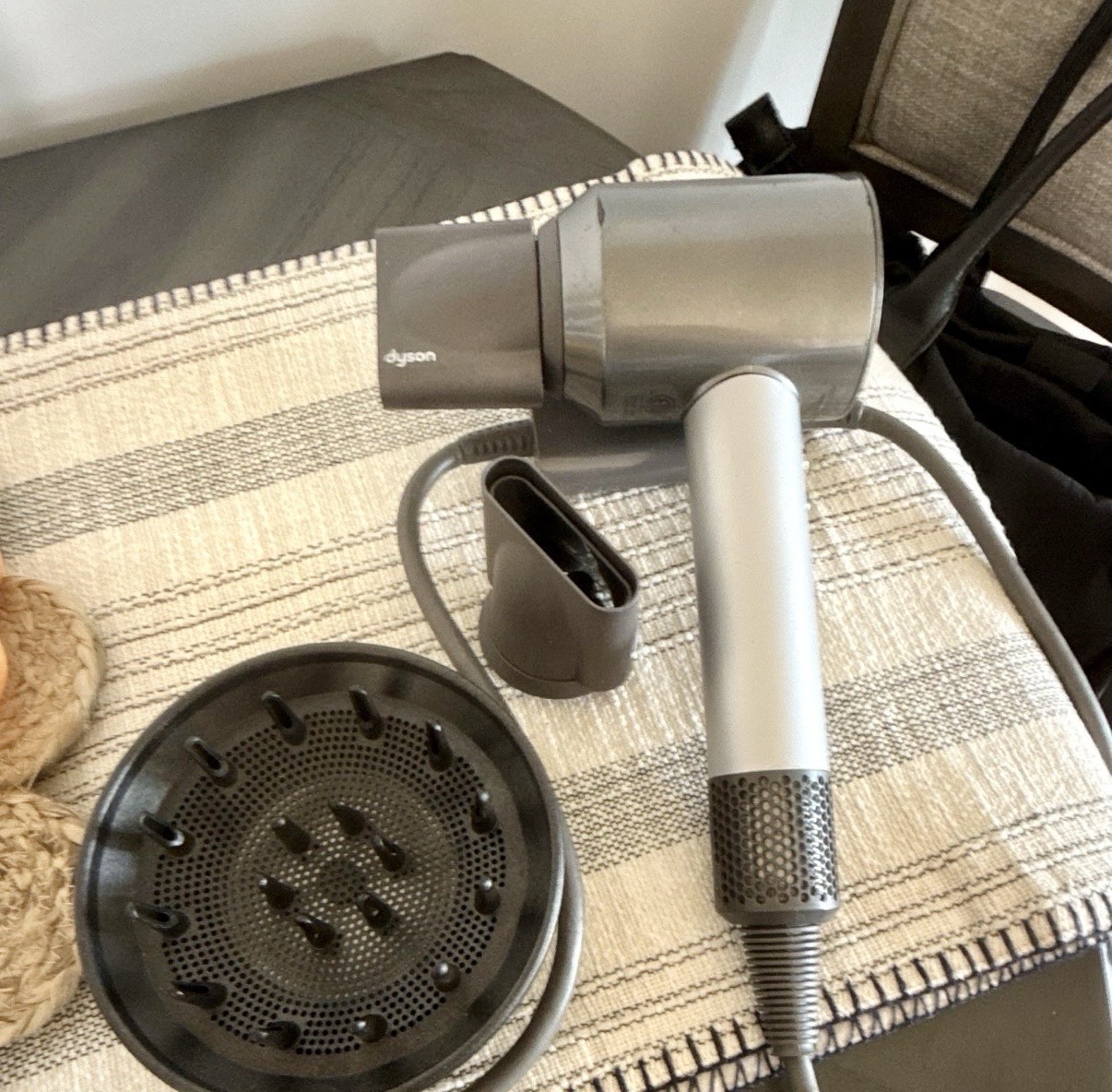 Dyson Standard Hair Dryer Gray w/ Diffuser Attachment + Additional Attachments