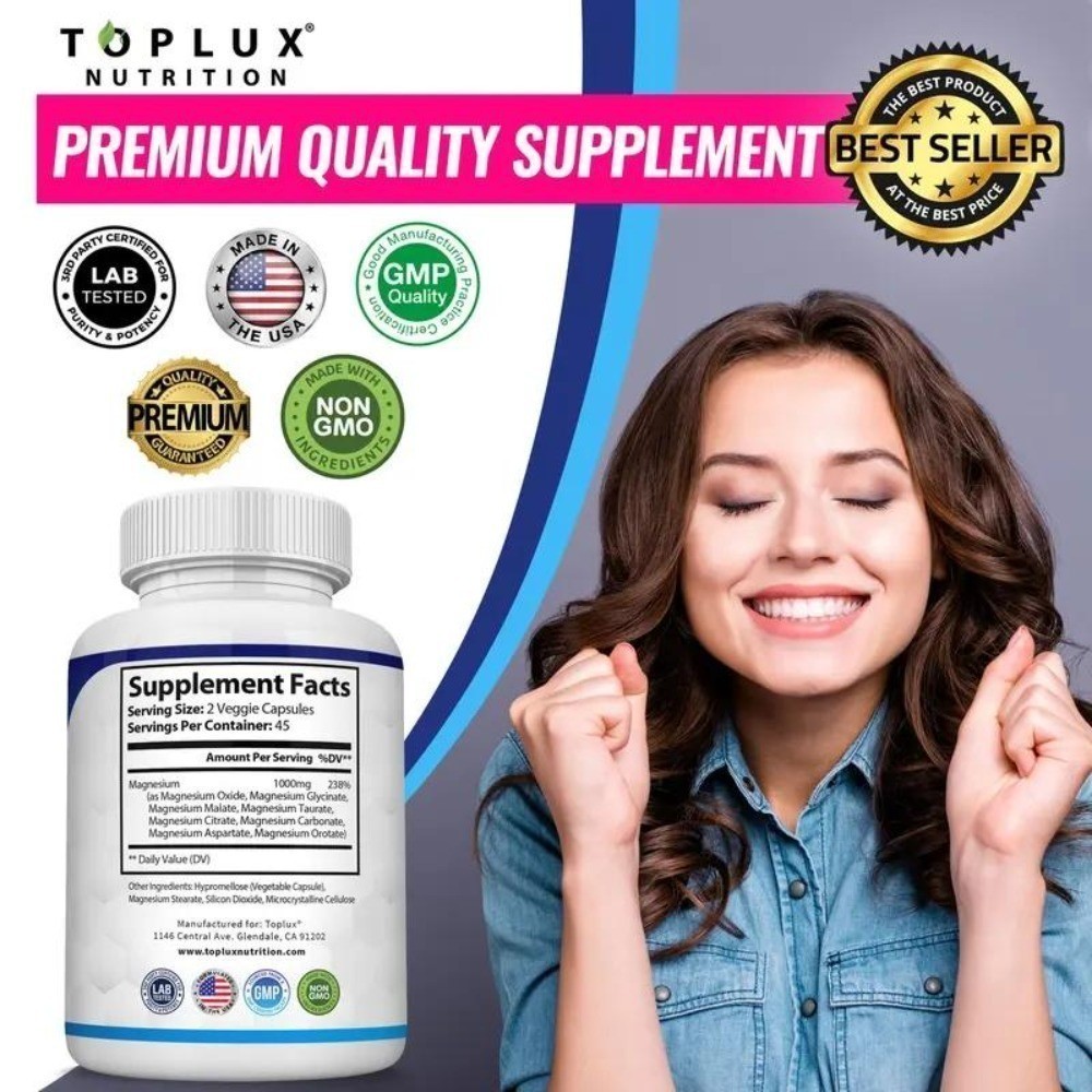 NEW Magnesium Complex 8 Essential Magnesium Supplement Fitness Edible IMMUNITY