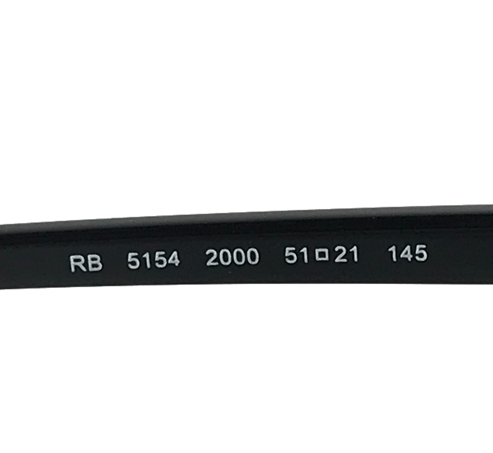 Ray-Ban Eyeglasses Frames RB5154 2000 Clubmaster Black Silver Cat Eye 51-21-145