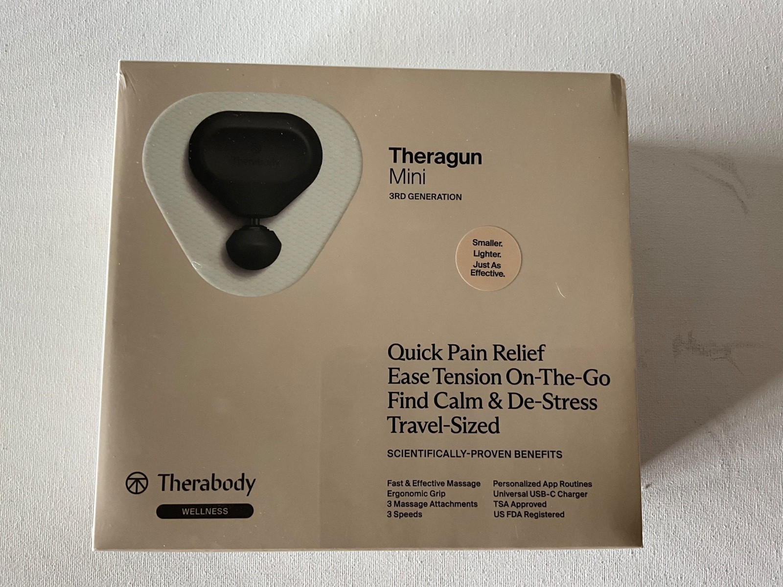 Therabody Theragun Mini 3rd Generation BEIGE Sealed. New sealed