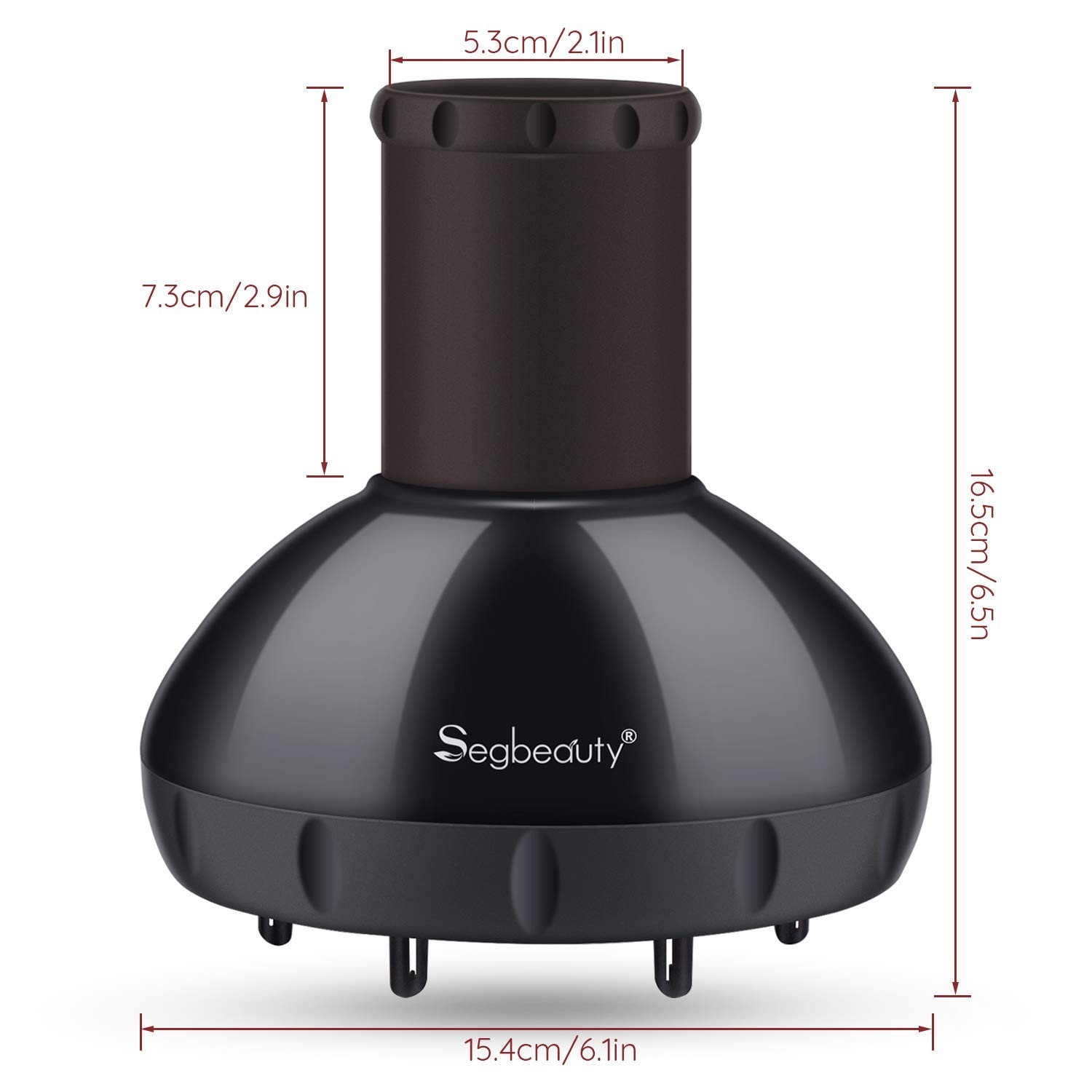 Curly Hair Diffuser Attachment – Adjustable Air Flow, Deep Bowl, Fast Drying, Fr